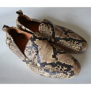 Tory Burch Kira Snake Embossed Stretch Loafers Low Heel Size 9